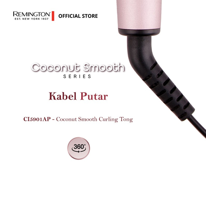 Remington Pengeriting Rambut Coconut Smooth Curling Tong CI5901